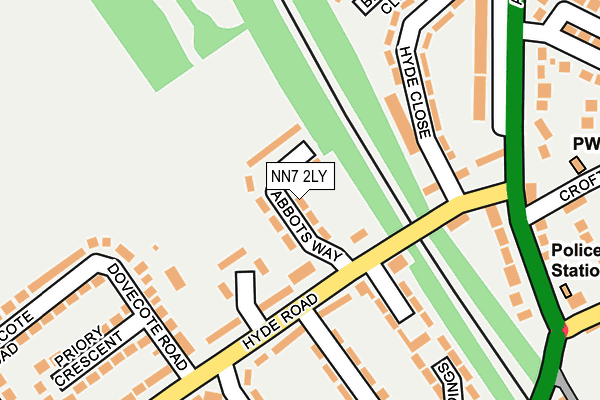 NN7 2LY map - OS OpenMap – Local (Ordnance Survey)