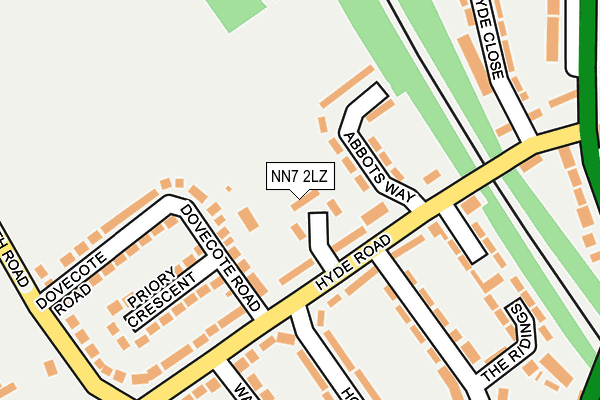 NN7 2LZ map - OS OpenMap – Local (Ordnance Survey)