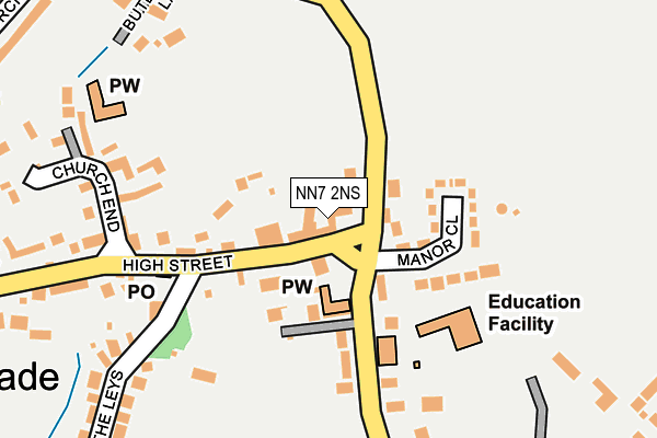 NN7 2NS map - OS OpenMap – Local (Ordnance Survey)