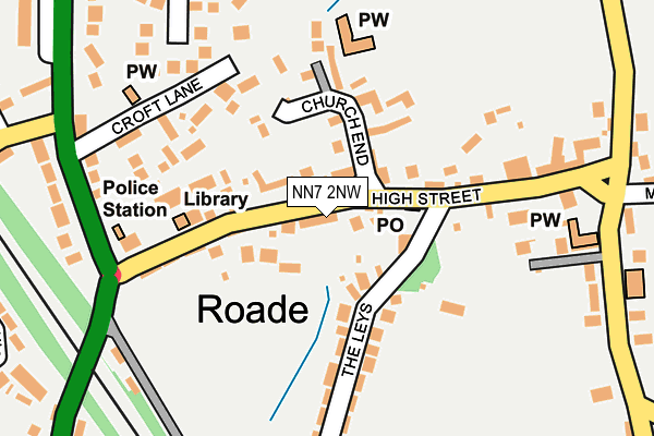 Map of THE ROADE HOUSE HAIR SALON LIMITED at local scale