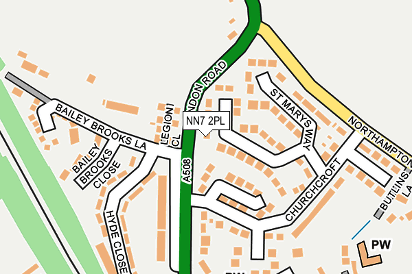 NN7 2PL map - OS OpenMap – Local (Ordnance Survey)