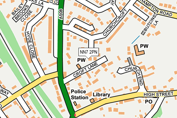 NN7 2PN map - OS OpenMap – Local (Ordnance Survey)