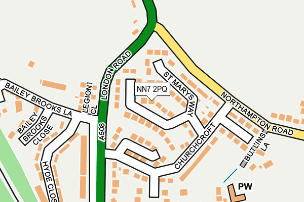 NN7 2PQ map - OS OpenMap – Local (Ordnance Survey)