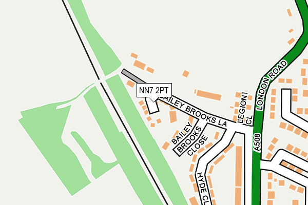 NN7 2PT map - OS OpenMap – Local (Ordnance Survey)
