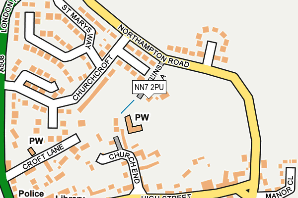 NN7 2PU map - OS OpenMap – Local (Ordnance Survey)