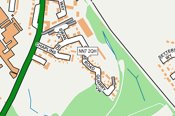 NN7 2QH map - OS OpenMap – Local (Ordnance Survey)