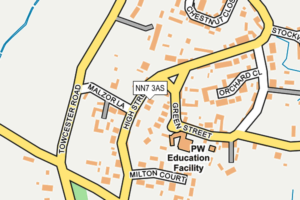 NN7 3AS map - OS OpenMap – Local (Ordnance Survey)