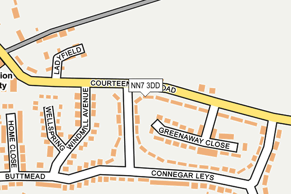 NN7 3DD map - OS OpenMap – Local (Ordnance Survey)