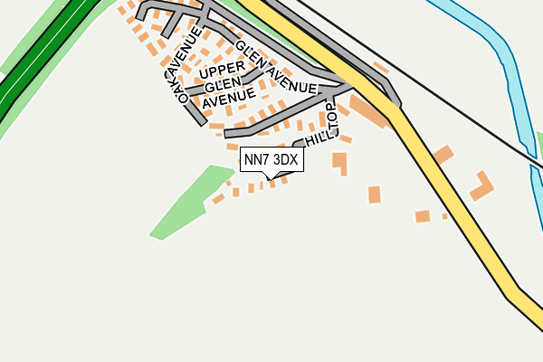 NN7 3DX map - OS OpenMap – Local (Ordnance Survey)