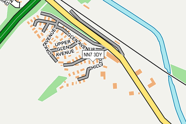 NN7 3DY map - OS OpenMap – Local (Ordnance Survey)