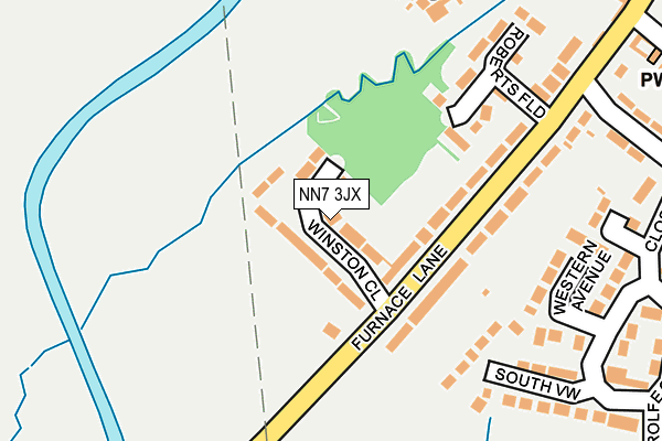 NN7 3JX map - OS OpenMap – Local (Ordnance Survey)