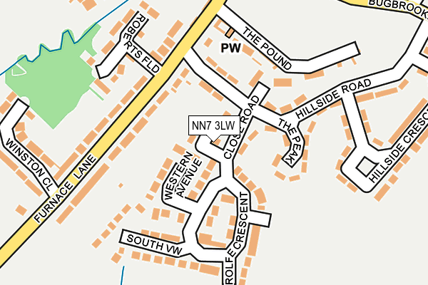 NN7 3LW map - OS OpenMap – Local (Ordnance Survey)