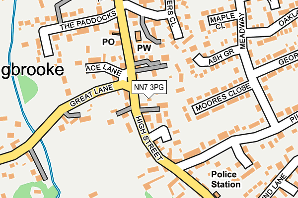 Map of THE BUGBROOKE PUB COMPANY LTD at local scale