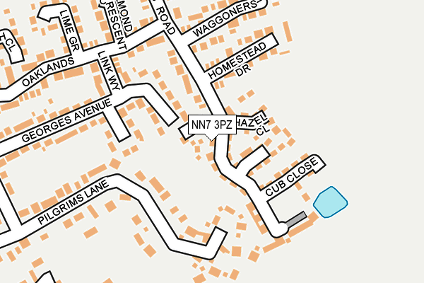 NN7 3PZ map - OS OpenMap – Local (Ordnance Survey)