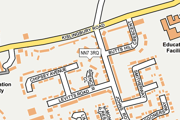 NN7 3RQ map - OS OpenMap – Local (Ordnance Survey)