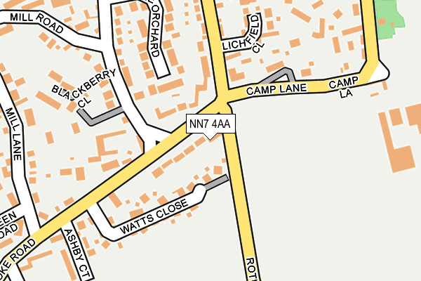 NN7 4AA map - OS OpenMap – Local (Ordnance Survey)