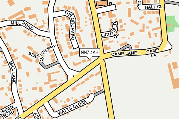 NN7 4AH map - OS OpenMap – Local (Ordnance Survey)