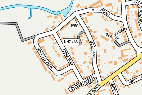 NN7 4AS map - OS OpenMap – Local (Ordnance Survey)