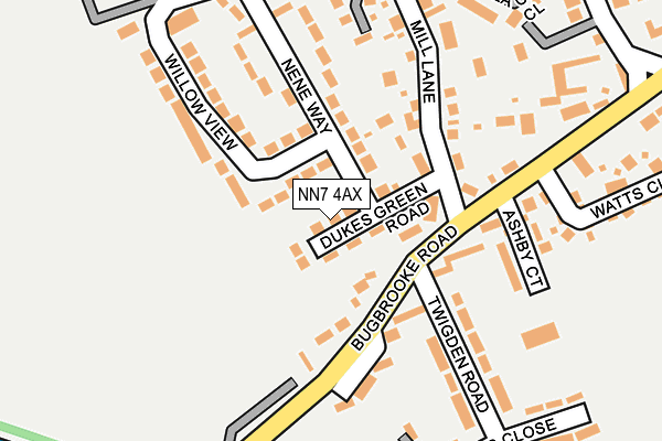 NN7 4AX map - OS OpenMap – Local (Ordnance Survey)