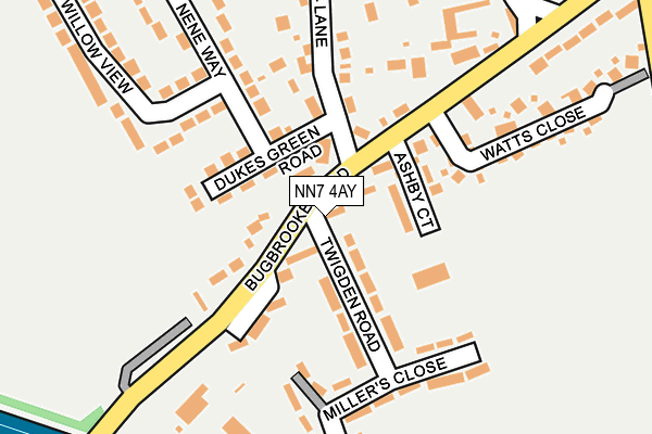 NN7 4AY map - OS OpenMap – Local (Ordnance Survey)