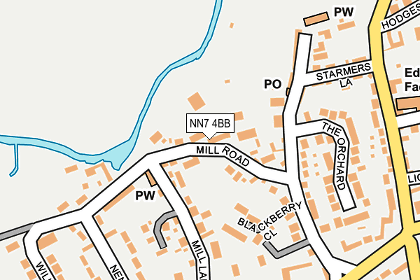 NN7 4BB map - OS OpenMap – Local (Ordnance Survey)