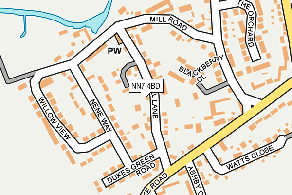 NN7 4BD map - OS OpenMap – Local (Ordnance Survey)
