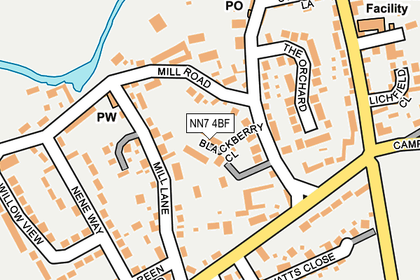 NN7 4BF map - OS OpenMap – Local (Ordnance Survey)