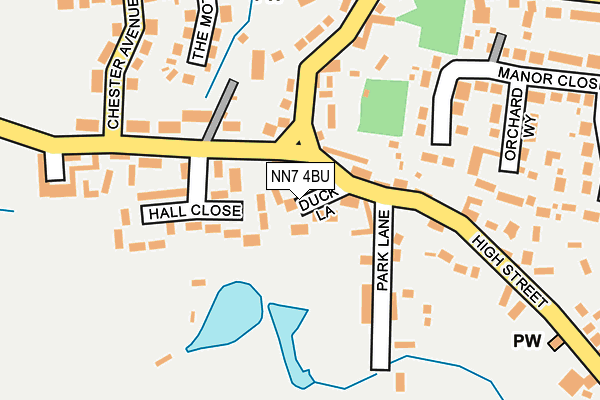 NN7 4BU map - OS OpenMap – Local (Ordnance Survey)