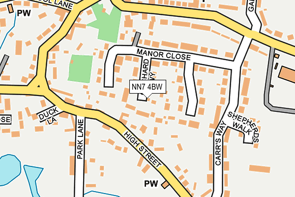 NN7 4BW map - OS OpenMap – Local (Ordnance Survey)