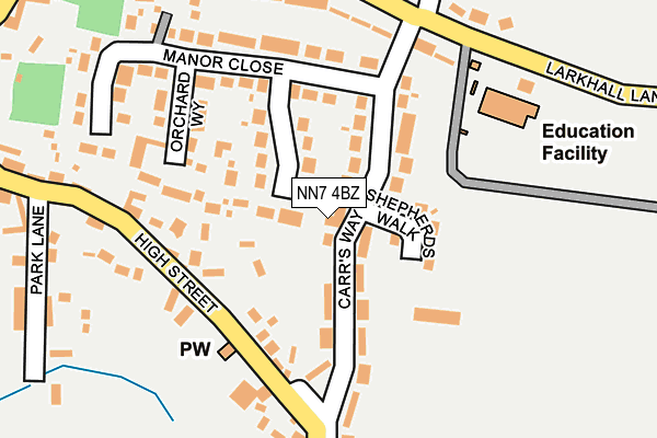 NN7 4BZ map - OS OpenMap – Local (Ordnance Survey)