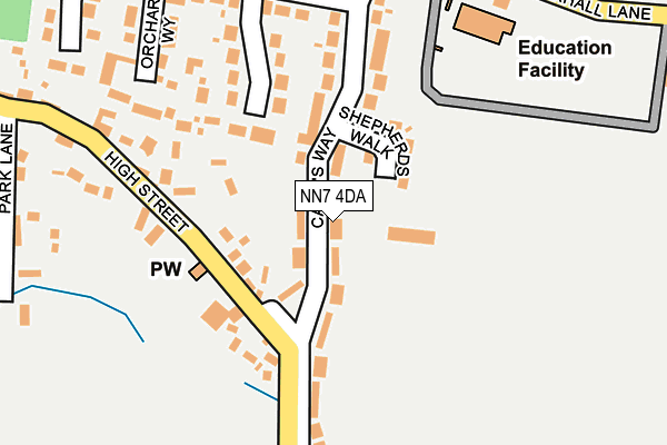 NN7 4DA map - OS OpenMap – Local (Ordnance Survey)