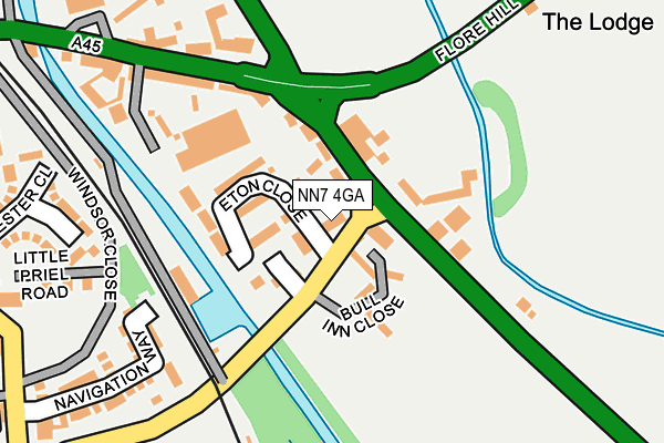 NN7 4GA map - OS OpenMap – Local (Ordnance Survey)