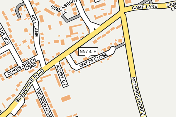 NN7 4JH map - OS OpenMap – Local (Ordnance Survey)