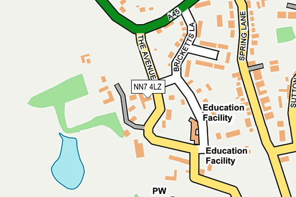 NN7 4LZ map - OS OpenMap – Local (Ordnance Survey)