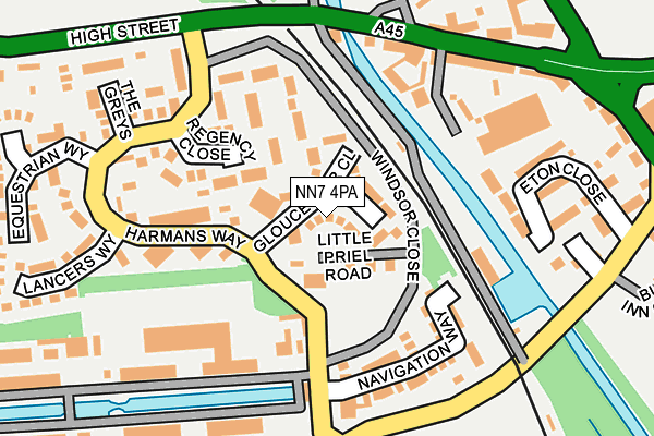 NN7 4PA map - OS OpenMap – Local (Ordnance Survey)