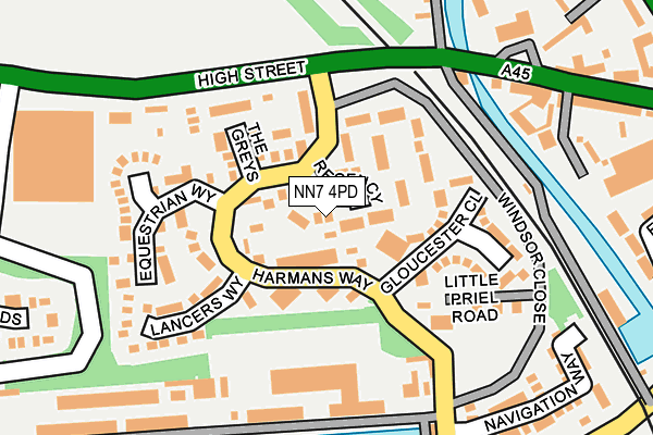 NN7 4PD map - OS OpenMap – Local (Ordnance Survey)