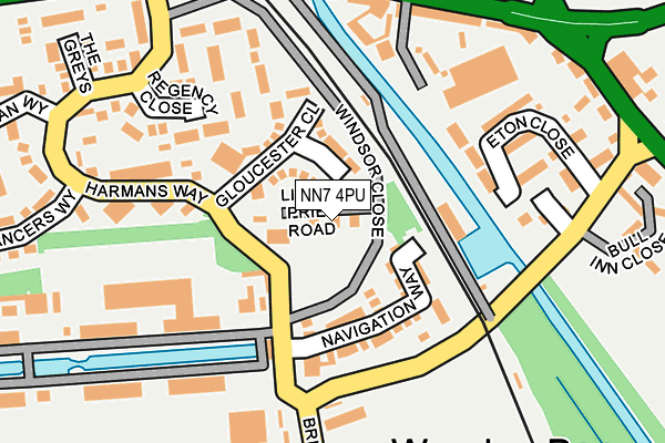NN7 4PU map - OS OpenMap – Local (Ordnance Survey)