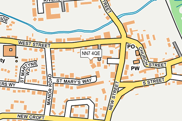 NN7 4QE map - OS OpenMap – Local (Ordnance Survey)