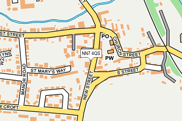 NN7 4QS map - OS OpenMap – Local (Ordnance Survey)