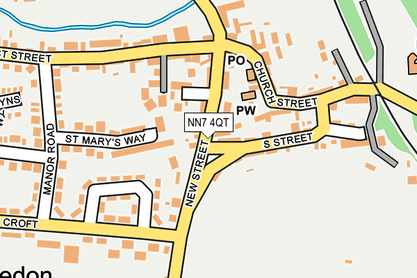 NN7 4QT map - OS OpenMap – Local (Ordnance Survey)
