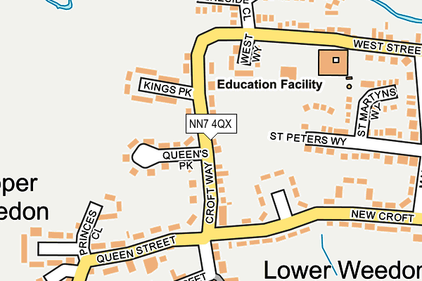 NN7 4QX map - OS OpenMap – Local (Ordnance Survey)