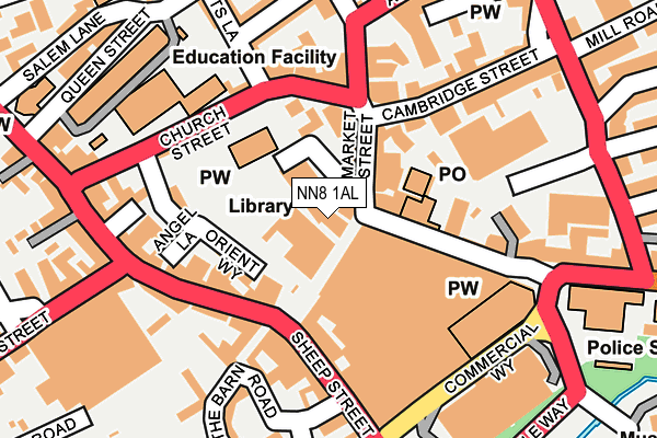 NN8 1AL map - OS OpenMap – Local (Ordnance Survey)