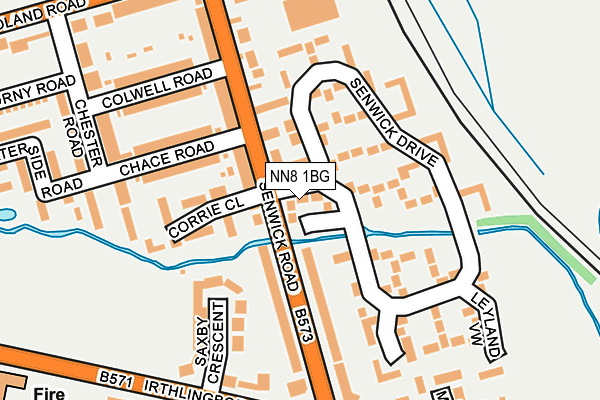 NN8 1BG map - OS OpenMap – Local (Ordnance Survey)