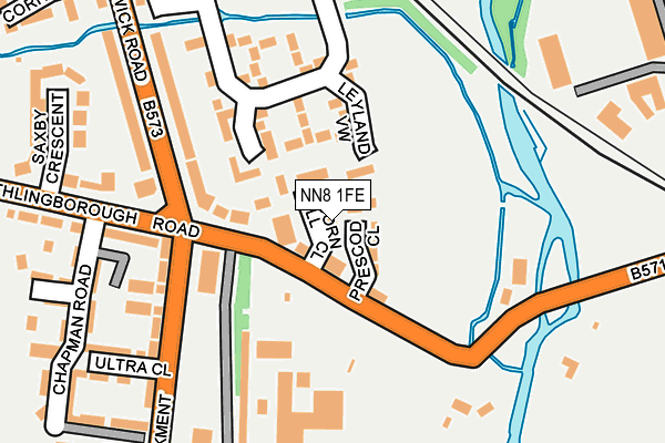 NN8 1FE map - OS OpenMap – Local (Ordnance Survey)