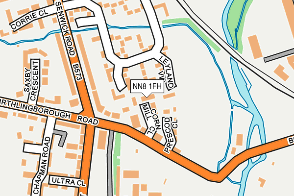 NN8 1FH map - OS OpenMap – Local (Ordnance Survey)