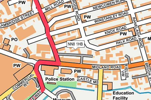 NN8 1HB map - OS OpenMap – Local (Ordnance Survey)
