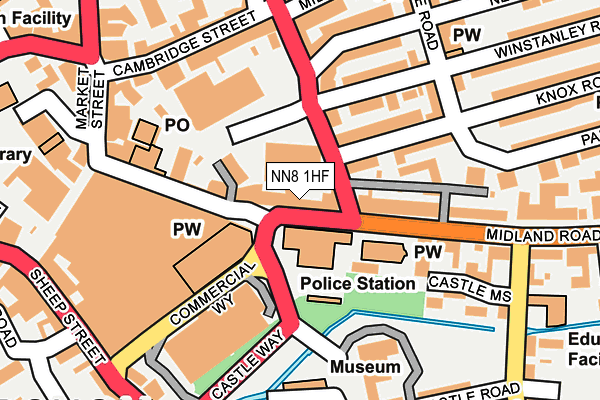NN8 1HF map - OS OpenMap – Local (Ordnance Survey)