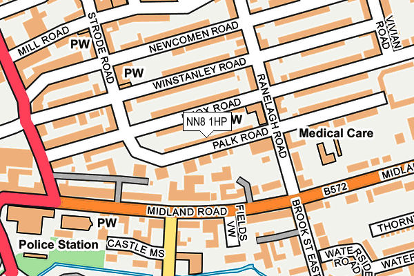 NN8 1HP map - OS OpenMap – Local (Ordnance Survey)