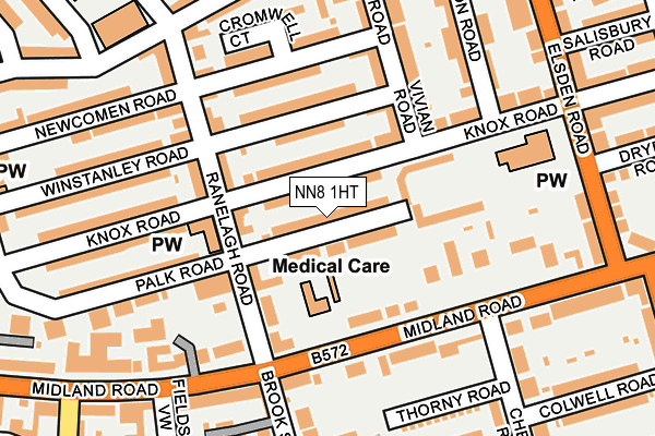 NN8 1HT map - OS OpenMap – Local (Ordnance Survey)