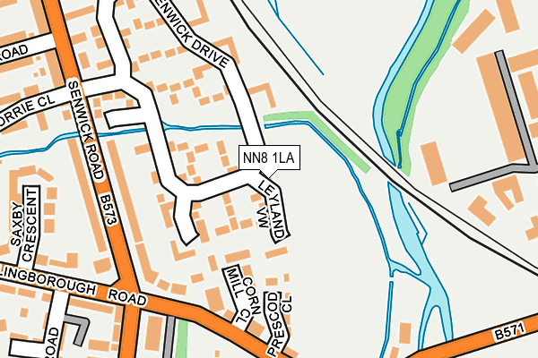 NN8 1LA map - OS OpenMap – Local (Ordnance Survey)